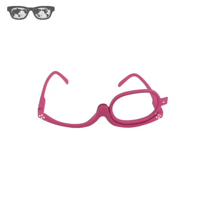 Kompakt inciler dekorasyon tasarım kauçuk büyüteç büyüteç gözlük makyaj okuma gözlüğü bayanlar için