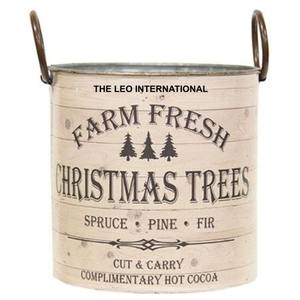 Joli seau à fleurs vintage décoratif pour la maison et le jardin, en métal fait main avec finition argentée - Product Image 5