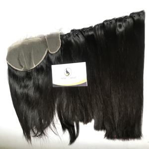 Vente en gros de cheveux vietnamiens HD Lace Closure 13x6 Lace Front Hair avec Baby Hair Bundles Virgin Remy Silky Straight Wave - Product Image 1