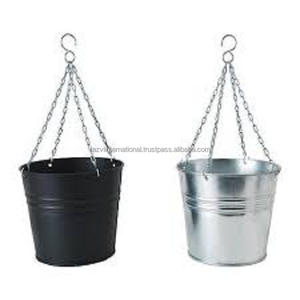 RAZVI INTERNATIONAL Jardinière suspendue galvanisée avec corde, écologique et durable, auto-arrosante pour usage intérieur/extérieur - Product Image 4