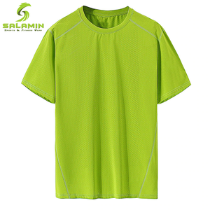 T-shirt de gymnastique pour hommes-Fourniture directe d'usine-Tissu polyester/coton écologique respirant à séchage rapide - Product Image 4