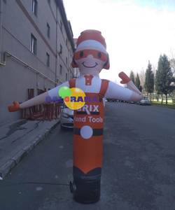 Globo inflable de mano de 3 metros para hombre con soplador, accesorio inflable de publicidad divertida - Product Image 1