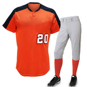 Uniforme de béisbol de poliéster personalizado, uniforme de corte regular liso y de alta calidad - Product Image 6