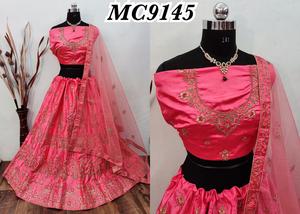 À la mode viscose georgette broderie codding séquence travail avec pierre travail dentelle lehenga choli avec dupatta mariage porter ApparelGarment - Product Image 3