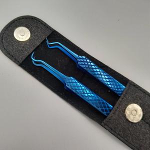 แหนบขนตาปลอมทำจากสเตนเลสสตีลแข็งแรงพร้อมแหนบขนตาเพิ่มวอลลุ่มรูปร่างตะขอใหม่สีฟ้าไททาเนียม - Product Image 3