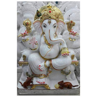 Statue Ganesha en marbre blanc, belle Statue