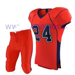 Maillots de football américain d'impression professionnelle d'usine OEM, ensemble de matériel de sport respirant en sergé de grande taille pour vêtements de fitness - Product Image 1