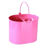 Seau à serpillière en fer galvanisé avec fonction chariot de nettoyage, écologique, capacité 10-15L, utilisation intérieure/extérieure, personnalisable