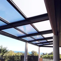 Clear Glass Aluminum Frame Automated Retractable Sliding Roof Canopy Skylight Window Awning Panels