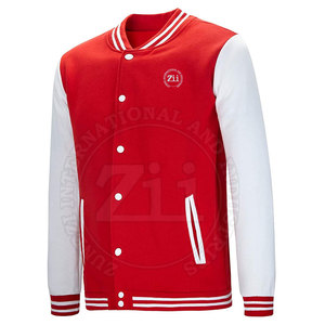 2023 veste en laine pour hommes de Style personnalisé en gros veste Letterman à col montant avec manches longues en tissu de toile - Product Image 2