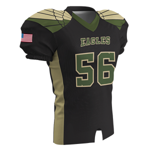 Maillot de football américain en gros unisexe, sublimation verte, 100% polyester, sans manches, grandes tailles, haute qualité - Product Image 3