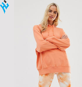 Sudadera con capucha de algodón para mujer, de gran tamaño, con bolsillo tipo canguro, naranja y grueso, gran calidad, gran oferta - Product Image 4