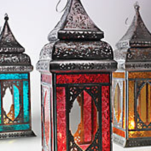 Moroccan Style <b>Large</b> Indian Glass <b>Lantern</b> - Product Image 1