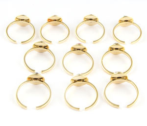 Bijoux minimalistes bague d'usure quotidienne résine naturelle sucre violet druzy bague réglable laiton plaqué or forme ronde druzy bague - Product Image 5