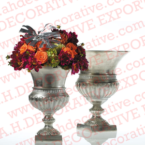 Urne en métal de haute qualité, design gaufré fait à la main, vase moderne, jardinière pour centre de table de mariage, décoration de jardin A.H. Décoratif - Product Image 2