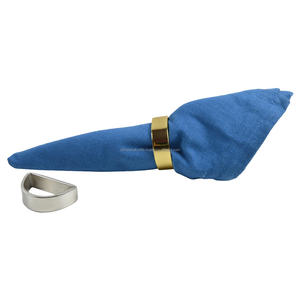 Rond de serviette en métal avec motifs personnalisés pour la décoration de la table à manger, la fête de mariage et les hôtels - Product Image 3