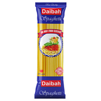 Pâtes sèches Daibah 500g, blé dur égyptien, certifiées ISO 9001:2015 HALAL, durée de conservation de 18 mois, cuisson en sachet de 6 à 9 minutes