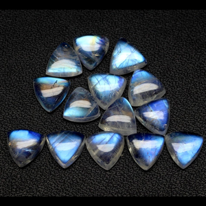 " 11mm Trillion Natural Rainbow Moonstone " Wholesale Factory Price High Quality Loose Gemstone | NATURAL RAINBOW MOONSTONE | - Product Image 2