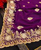 Vêtements de fête Designer Brodé Net Soie Fleur Conception Indienne Dames Porter Orange Couleur Saree Avec Chemisier Pièce Perle Travail Sari Apparelgarment
