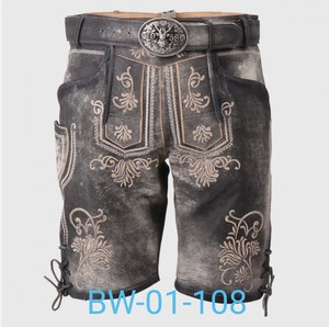 Lederhosen-manguera corta de alta calidad para hombre, traje alemán, bavario, Kurze - Product Image 3