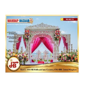 Jodha Akbar Wedding Mandap Set-MANDAP BAZAAR Fibra de vidrio Ligero Moda Indian Wedding Mandap Decoración - Product Image 2