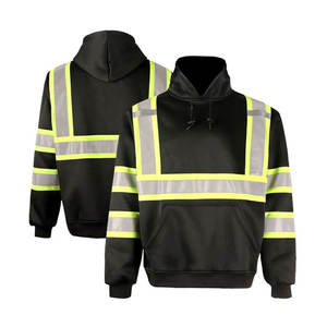 De lana de invierno de seguridad Hi Vis de Construcción Verde sudaderas con capucha personalizado reflectante Sudadera con capucha - Product Image 5