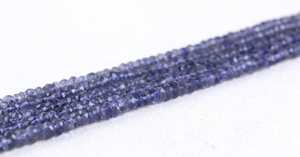 Cuentas de Rondelle facetadas de piedras preciosas de iolita Natural de 13 "de calidad genuina para hacer joyería, collar, pulsera - Product Image 2
