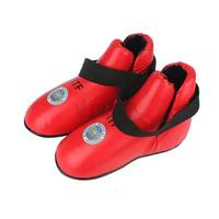 Vente en gros ITF Taekwondo protège-pieds Logo personnalisé Arts martiaux Kick Boxing Semi-Contact Bottes Chaussures de football