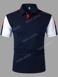 Polo de Dos Tonos con Bloques de Color de Alta Calidad para Hombre - Product Image 5