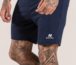 กางเกงขาสั้นผู้ชายสไตล์สตรีทแวร์กางเกงขาสั้นผ้าเฟรนช์เทอร์รี่สีพื้นแบบผูกเชือกวินเทจ - Product Image 3