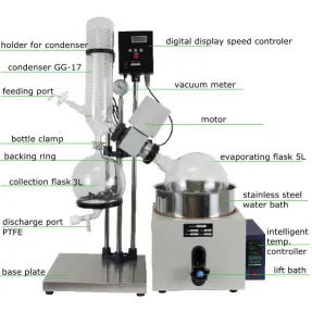 Crude Distillation Topacelab Mini Crude Oil Distillation Unit 2L 3L 5L Manual Lift Rotary Evaporator New Condition Electric Power Source Core Motor