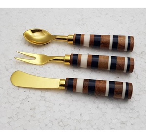 Lot de quatre couteaux en bois écologiques avec logo personnalisé, manche galvanisé Cuisine Cuisine Couteau de cuisine personnalisé Cuisine - Product Image 6