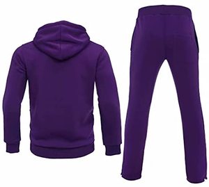 ชุดวอร์มแบบมีฮู้ดหนาหนาหนาสำหรับผู้ชาย,ชุดวอร์มแบบสวมศีรษะสำหรับฤดูใบไม้ร่วงและฤดูหนาวหนา2ชิ้นจำหน่ายโดย Plain Bulk - Product Image 3