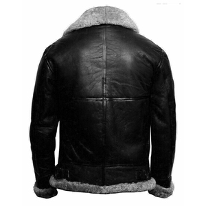 Wholesale <b>Men's</b> Formal <b>Leather</b> Jacket Custom Design and Logo Stand Collar for Winter - Product Image 5