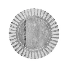 Circular Shape Engraving Border Decorative Charger Plate Wedding And Party Catering Serving Dishes Plate Supplier By India