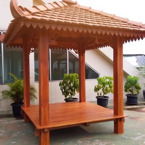 Pabellón de Jardín Moderno de Madera Enterenprise, Gazebo para Descanso al Aire Libre, Estructura de Cedro Rojo Occidental Sin Recubrimiento, Resistente a la Intemperie y Duradero - Product Image 3