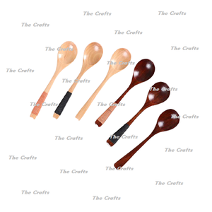 Different Color Set Of 6 Cutlery <b>Spoon</b> Set Handmade <b>Wooden</b> Cutlery Set For Restaurant Kitchenware Usage - Product Image 1