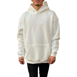Sweat-shirt surdimensionné 100% coton pour hommes, 2022, costume jaune, à capuche blanc, avec poches avant, nouveau style, bon prix, vente en gros - Product Image 5