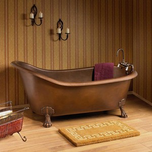 Bañera independiente de cobre puro envejecido de proveedor indio Acabado martillado Precio económico para bañeras de hidromasaje de baño - Product Image 4
