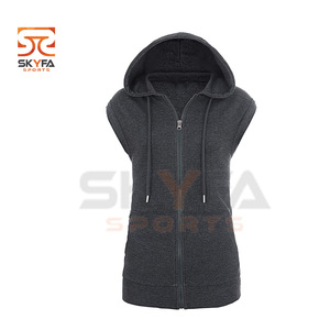 Sweat à capuche d'hiver imprimé personnalisé pour femmes veste de sport en coton polyester de haute qualité avec capuche et fermeture à glissière Logo avant Placement - Product Image 5