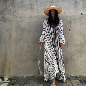 Robe longue kaftan pour femmes, tenue de plage à manches longues, nouveau design 2019 - Product Image 1