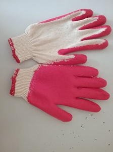 Guantes de punto de Algodón con revestimiento de látex natural para protección de manos y brazos - Product Image 3