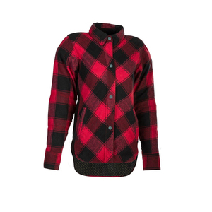 Camisas de aramida de motocicleta certificadas de estilo europeo para damas Casual Plaid verano bordado primera protección - Product Image 4