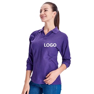 Personalizar Logo Mujeres Polos Últimos diseños de manga completa con estilo de señoras Golf Wear Polo Camisetas 100% Camisa de algodón - Product Image 1