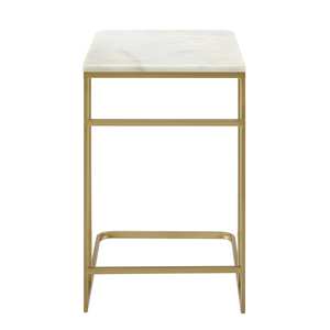 Modern Gold Powder Coated Metal <b>Side</b> <b>Table</b> Elegant <b>Marble</b> <b>Top</b> for Living Room Home Office Bar Coffee <b>Tables</b> Furniture Design - Product Image 2