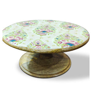 Top tendance bois haut anniversaire gâteau support vaisselle gâteau serveur décoratif tasse gâteau support de service pour Table de fête d'anniversaire - Product Image 2