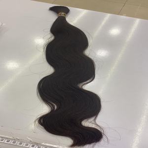 Fournisseur de faisceaux de cheveux humains en vrac non traités d'Inde à 100% d'extensions de cheveux vierges indiens bruts doublement étirés de couleur naturelle - Product Image 3