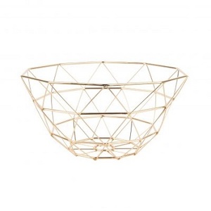 SET OF 3 NICE SELLING GOLD COLOR WIRE BASKET WITH HANDLE KITCHEN DECORATIVE FRUITS BASKET COST EFFECTIVE METAL WIRE BASKET - Product Image 2