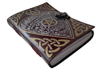 Carnet d'adresses en cuir fait main à couverture rigide, design Ouija, fermoir Wiccan, livre de sorts celtique païen de sorcellerie, 100 feuilles