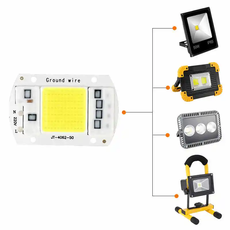 200W Driverless Smart IC LED COB Beads Chips 6000K For Floodlight Bulb Lamp 30W